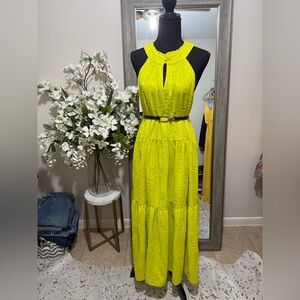 Donna Morgan Vibrant Yellow Maxi Dress